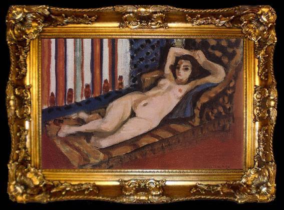 framed  Henri Matisse Nu au Canape-Harmonie en Rouge, ta009-2